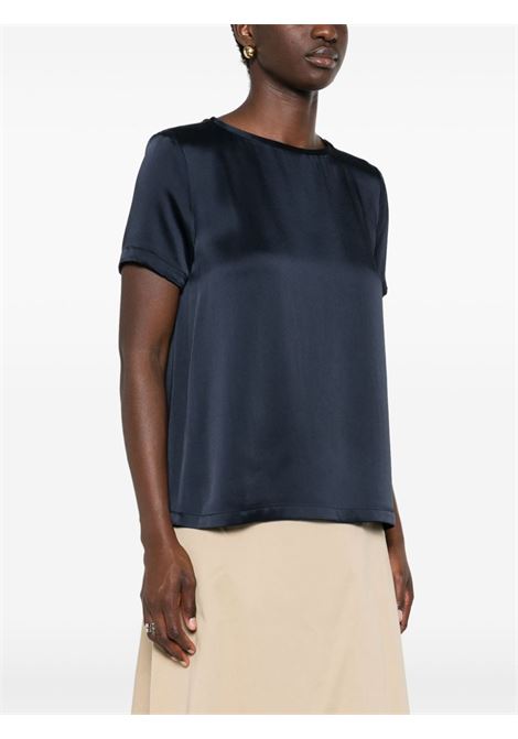 Blue satin-finish t-shirt S Maxmara - women 'S MAXMARA | 2429166011600005
